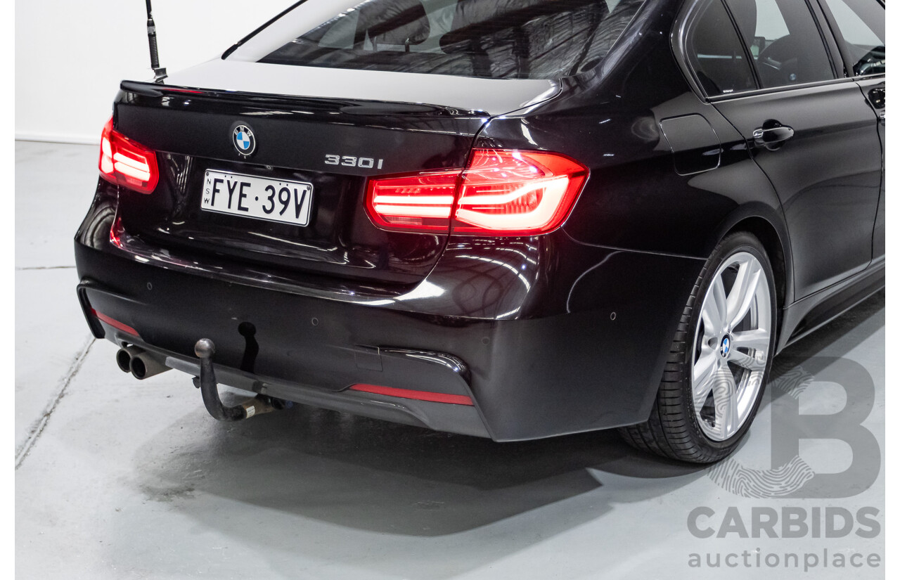 06/2017 BMW 330i M-Sport F30 LCI MY18 4D Sedan Black Sapphire Metallic Turbo 2.0L