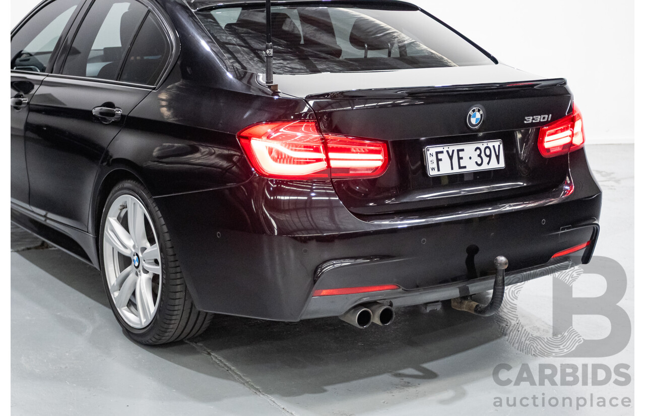 06/2017 BMW 330i M-Sport F30 LCI MY18 4D Sedan Black Sapphire Metallic Turbo 2.0L