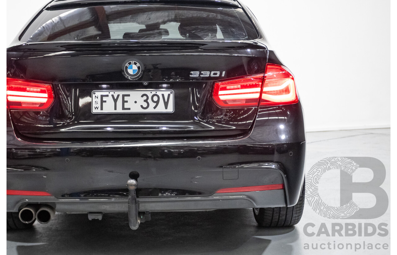 06/2017 BMW 330i M-Sport F30 LCI MY18 4D Sedan Black Sapphire Metallic Turbo 2.0L