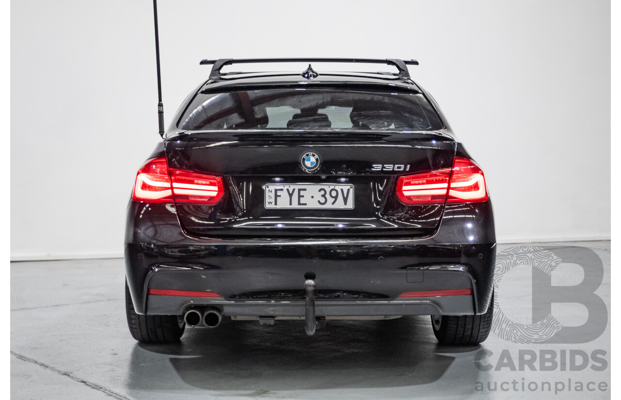 06/2017 BMW 330i M-Sport F30 LCI MY18 4D Sedan Black Sapphire Metallic Turbo 2.0L
