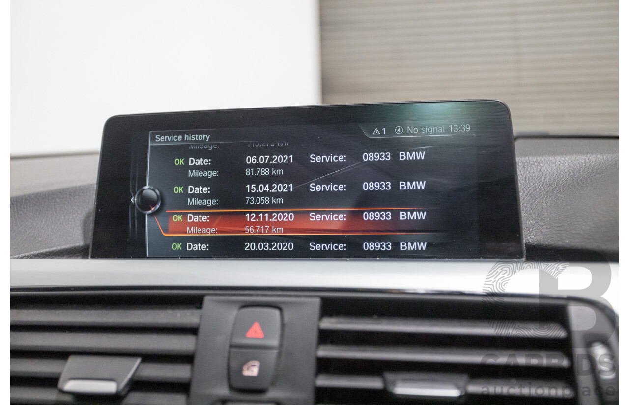 06/2017 BMW 330i M-Sport F30 LCI MY18 4D Sedan Black Sapphire Metallic Turbo 2.0L