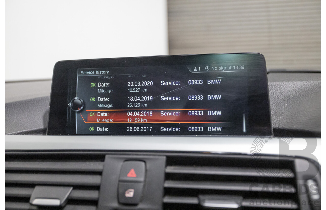 06/2017 BMW 330i M-Sport F30 LCI MY18 4D Sedan Black Sapphire Metallic Turbo 2.0L