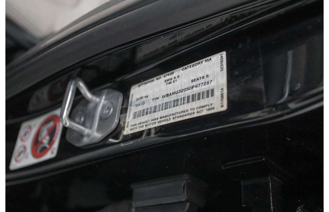 10/2015 BMW X1 xDrive20d (AWD) F48 4D Wagon Black Sapphire Metallic Turbo Diesel 2.0L