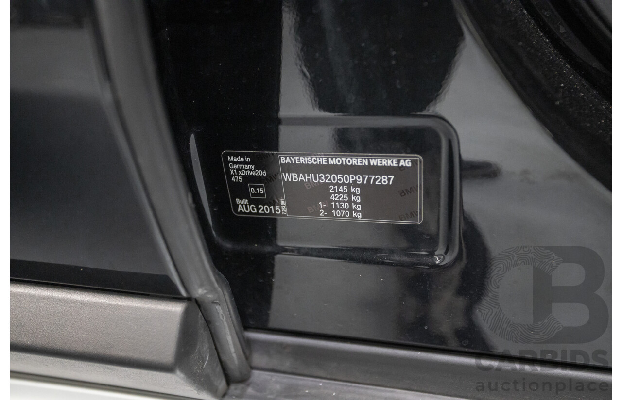 10/2015 BMW X1 xDrive20d (AWD) F48 4D Wagon Black Sapphire Metallic Turbo Diesel 2.0L