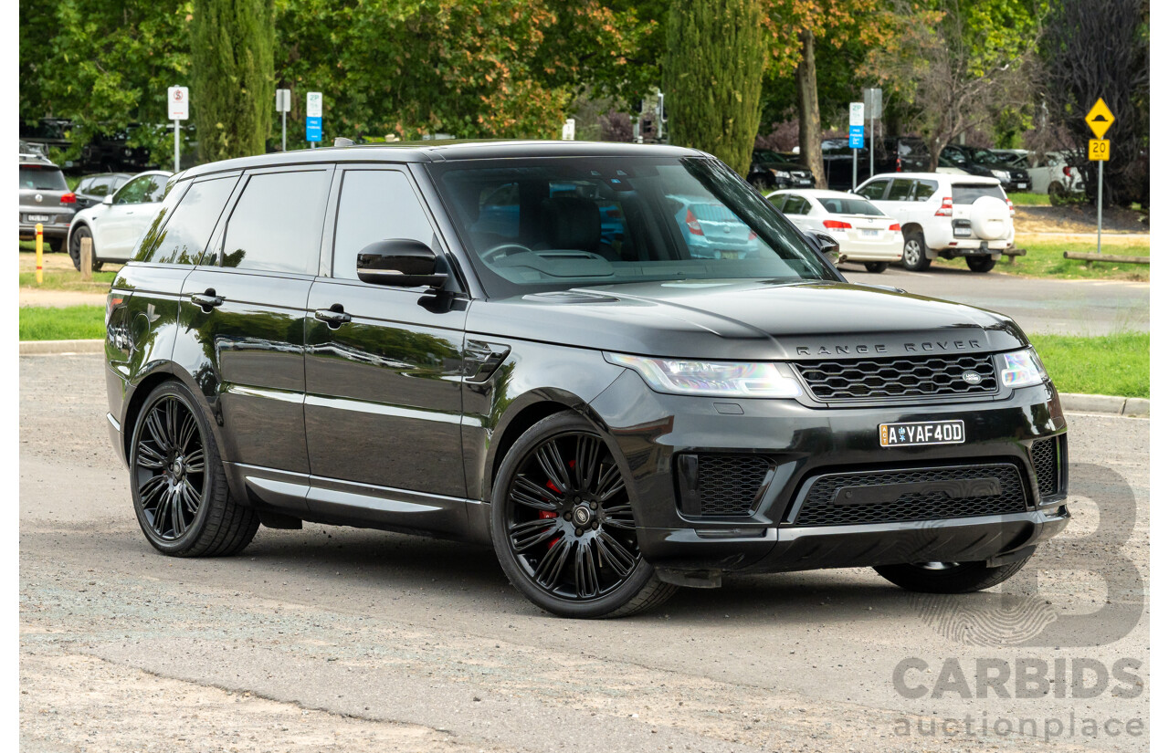 08/2019 Land Rover Range Rover Sport HSE Dynamic V8 SC (AWD) LW MY19.5 4d Wagon Ultimate Black Supercharged V8 5.0L