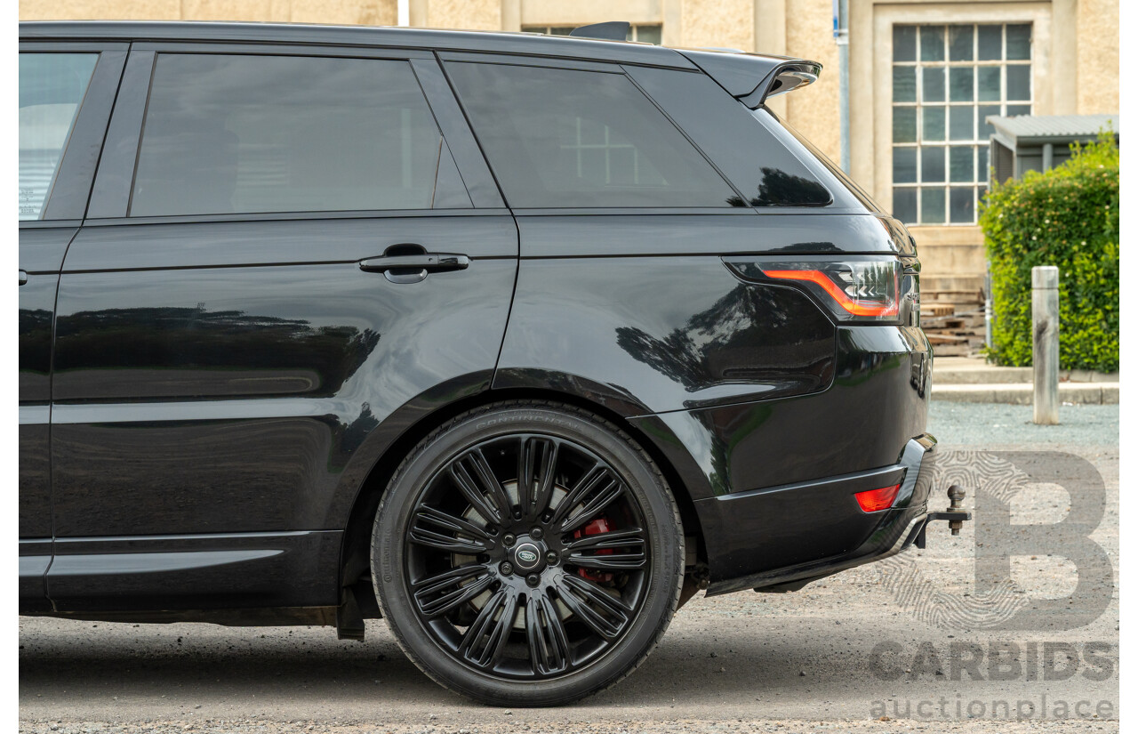 08/2019 Land Rover Range Rover Sport HSE Dynamic V8 SC (AWD) LW MY19.5 4d Wagon Ultimate Black Supercharged V8 5.0L