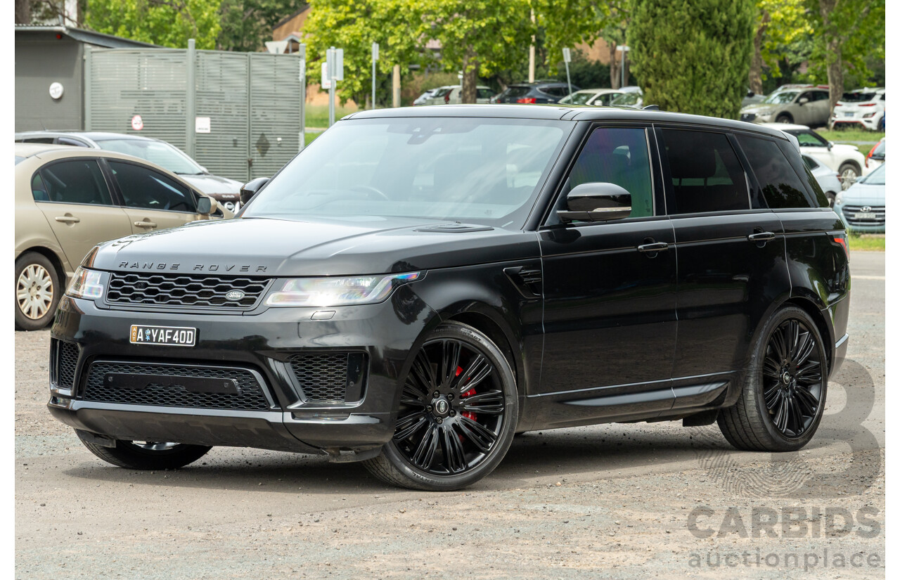08/2019 Land Rover Range Rover Sport HSE Dynamic V8 SC (AWD) LW MY19.5 4d Wagon Ultimate Black Supercharged V8 5.0L