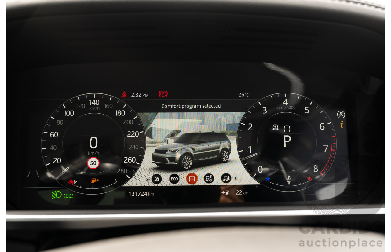 08/2019 Land Rover Range Rover Sport HSE Dynamic V8 SC (AWD) LW MY19.5 4d Wagon Ultimate Black Supercharged V8 5.0L