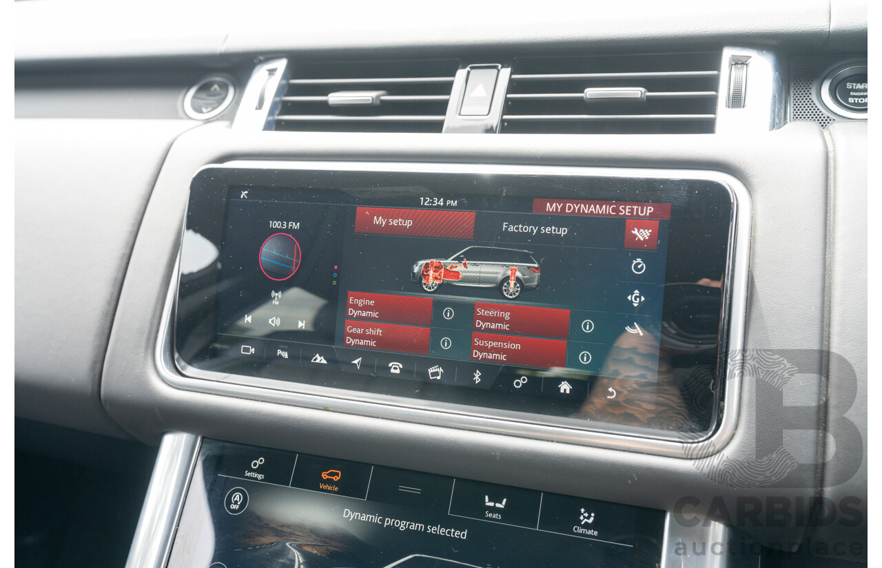 08/2019 Land Rover Range Rover Sport HSE Dynamic V8 SC (AWD) LW MY19.5 4d Wagon Ultimate Black Supercharged V8 5.0L