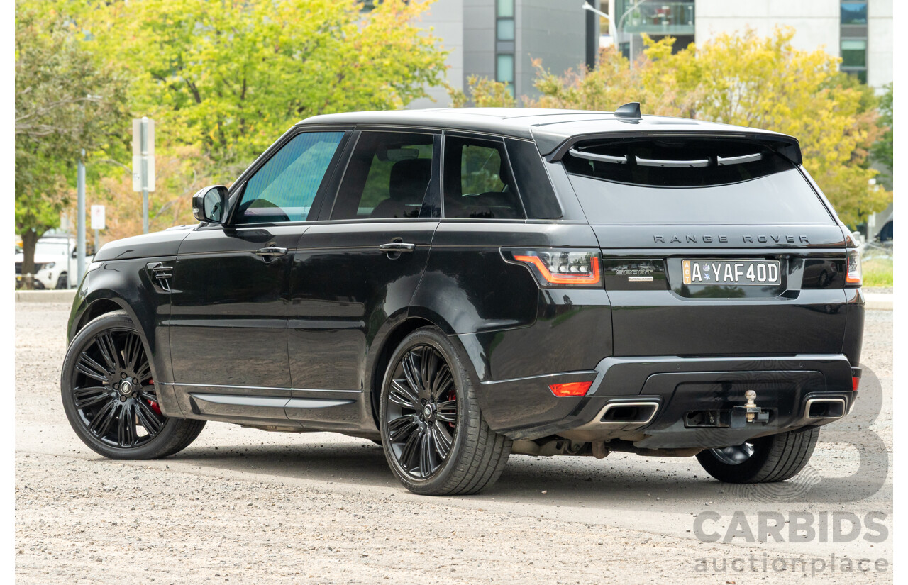 08/2019 Land Rover Range Rover Sport HSE Dynamic V8 SC (AWD) LW MY19.5 4d Wagon Ultimate Black Supercharged V8 5.0L