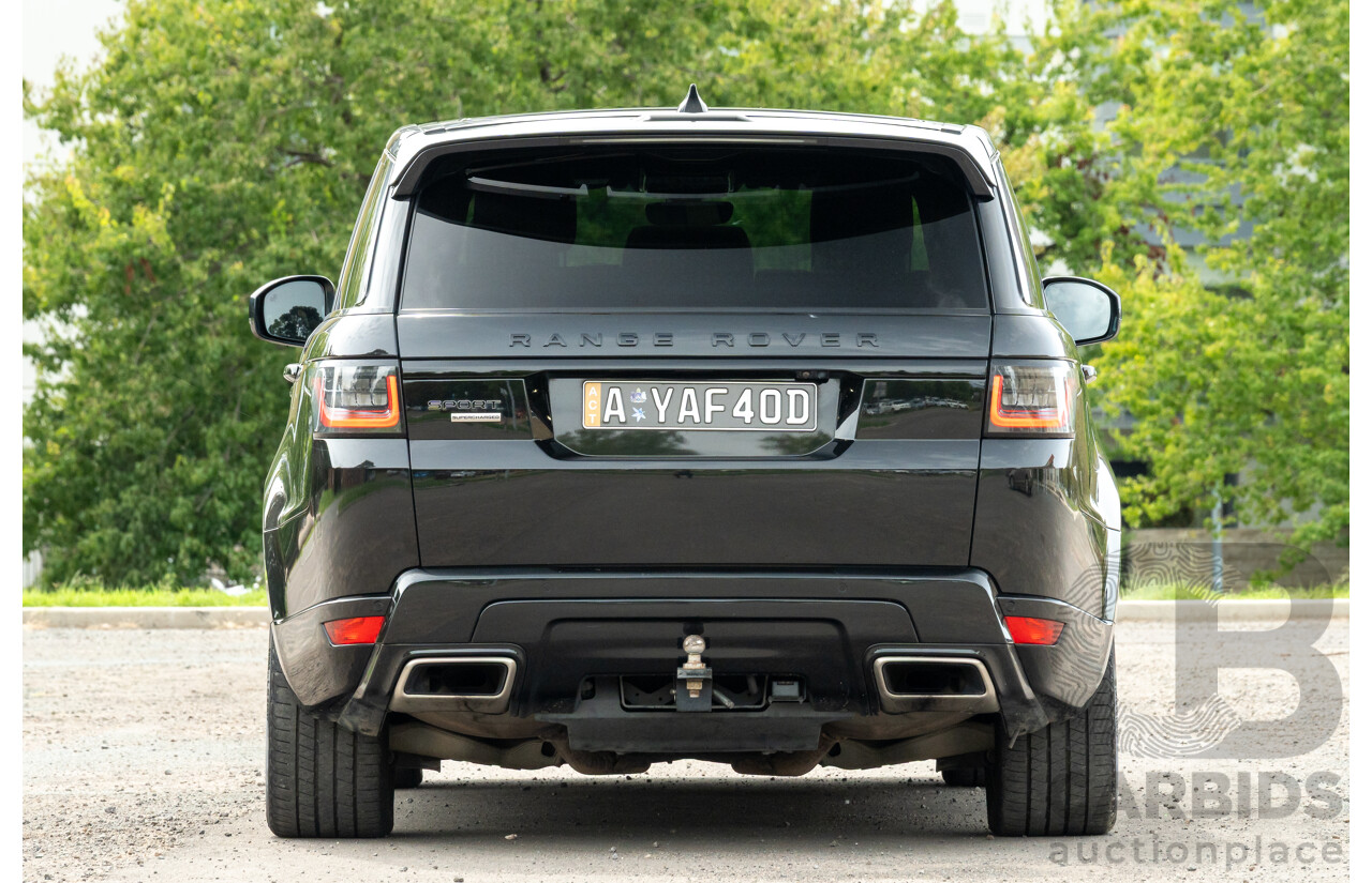 08/2019 Land Rover Range Rover Sport HSE Dynamic V8 SC (AWD) LW MY19.5 4d Wagon Ultimate Black Supercharged V8 5.0L