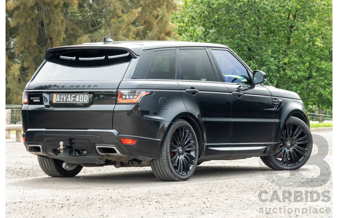 08/2019 Land Rover Range Rover Sport HSE Dynamic V8 SC (AWD) LW MY19.5 4d Wagon Ultimate Black Supercharged V8 5.0L