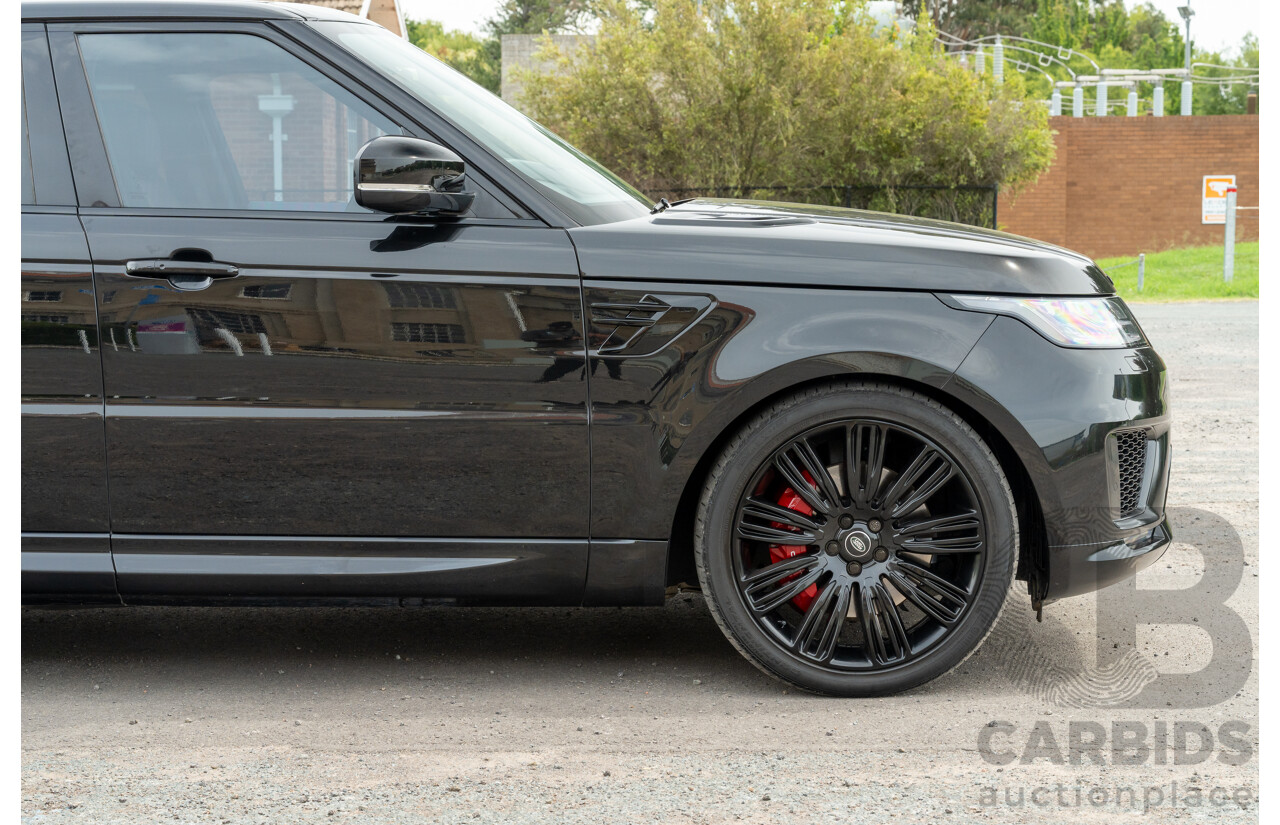 08/2019 Land Rover Range Rover Sport HSE Dynamic V8 SC (AWD) LW MY19.5 4d Wagon Ultimate Black Supercharged V8 5.0L