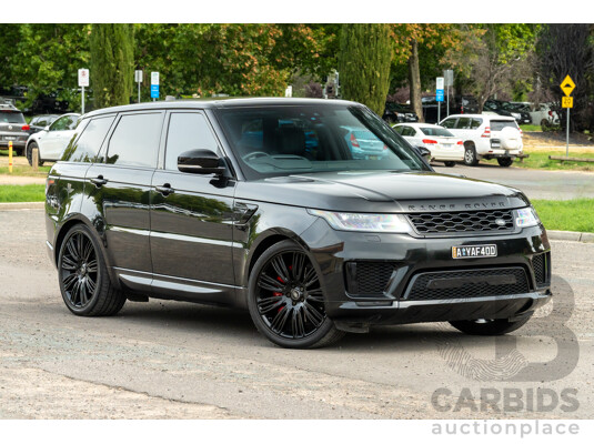 08/2019 Land Rover Range Rover Sport HSE Dynamic V8 SC (AWD) LW MY19.5 4d Wagon Ultimate Black Supercharged V8 5.0L