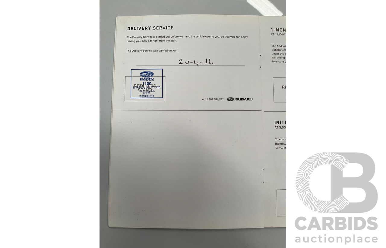 04/2016 Subaru Outback 2.0D Premium (AWD) MY16 4d Wagon Carbide Grey Metallic Turbo Diesel 2.0L