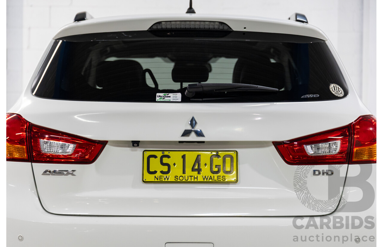 12/2014 Mitsubishi ASX XLS (AWD) XB MY15 4d Wagon Silky White Pearl Turbo Diesel 2.3L