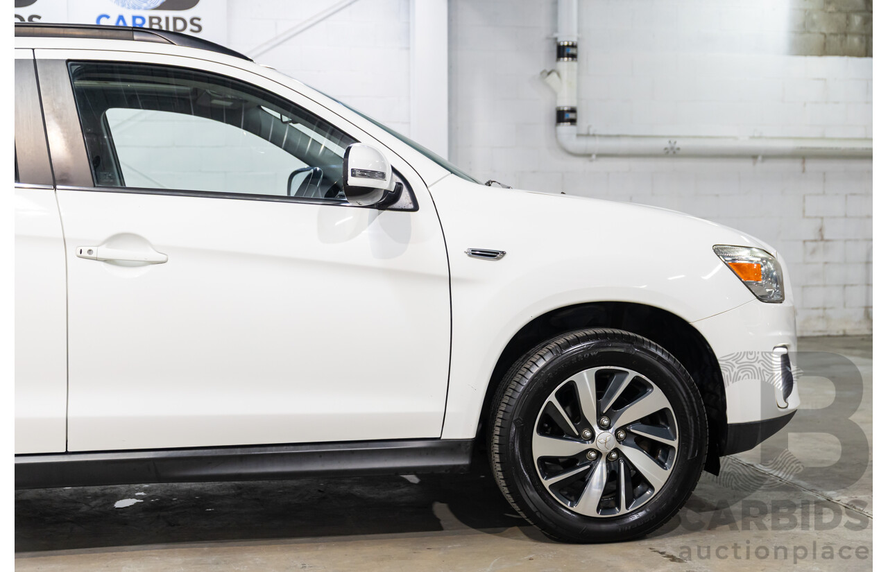 12/2014 Mitsubishi ASX XLS (AWD) XB MY15 4d Wagon Silky White Pearl Turbo Diesel 2.3L