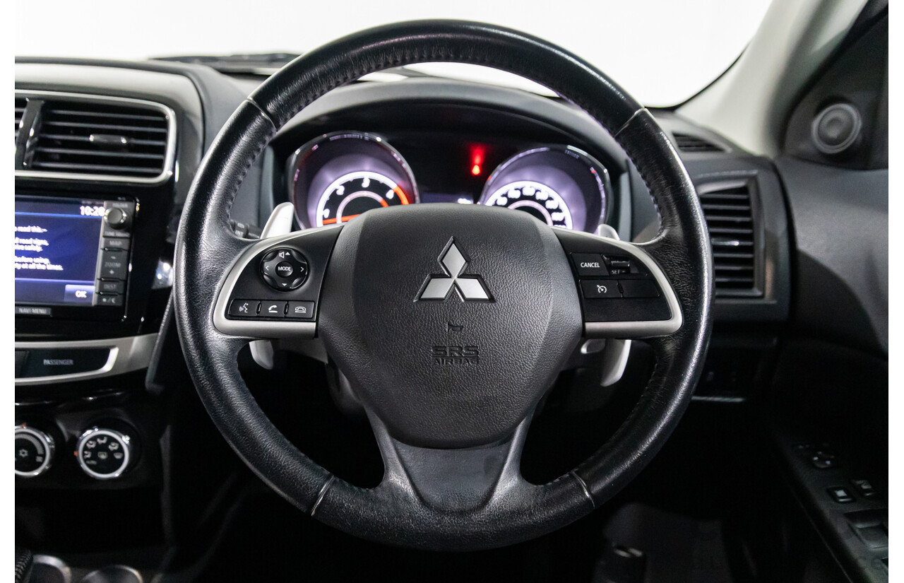 12/2014 Mitsubishi ASX XLS (AWD) XB MY15 4d Wagon Silky White Pearl Turbo Diesel 2.3L