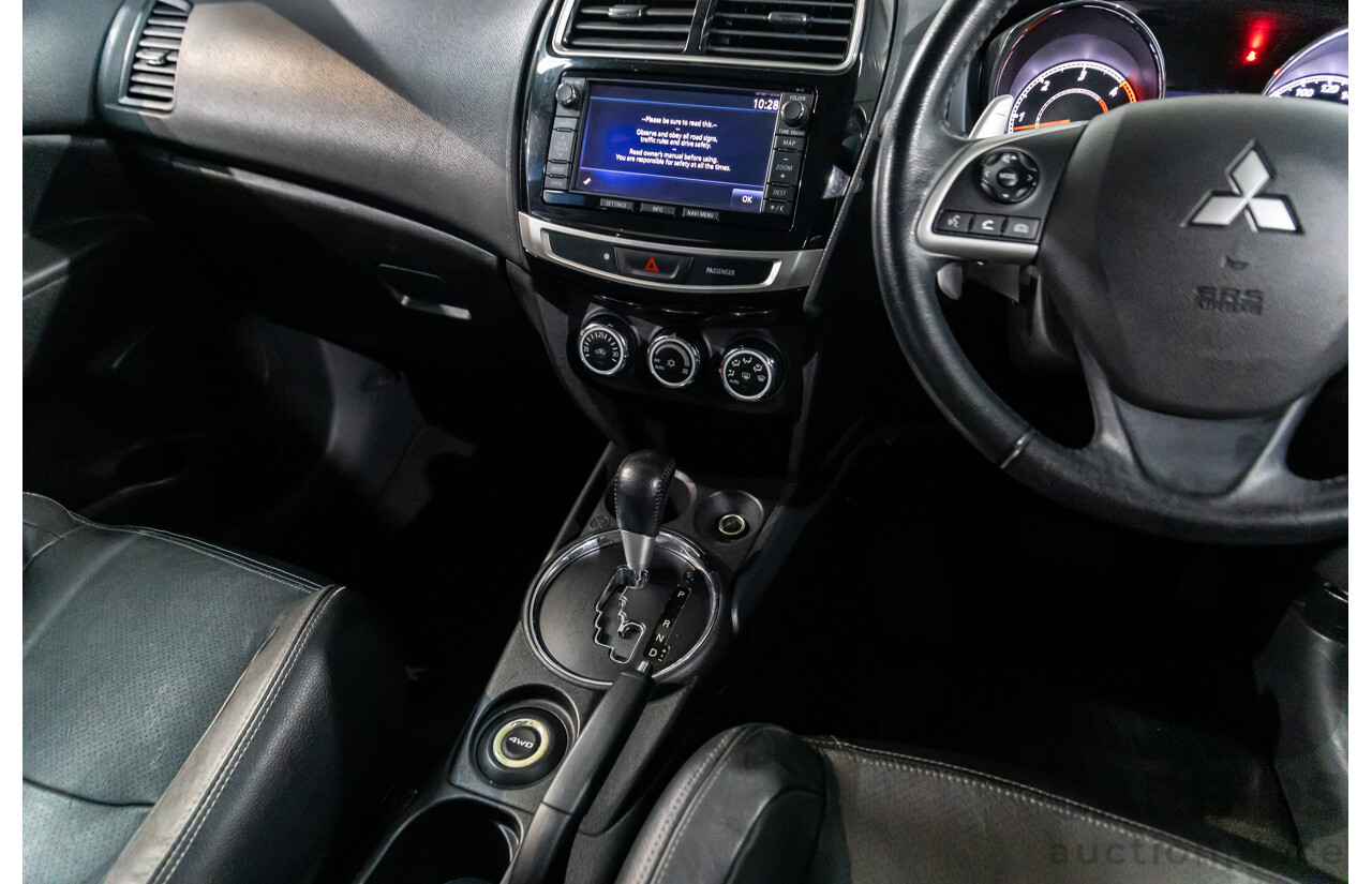 12/2014 Mitsubishi ASX XLS (AWD) XB MY15 4d Wagon Silky White Pearl Turbo Diesel 2.3L