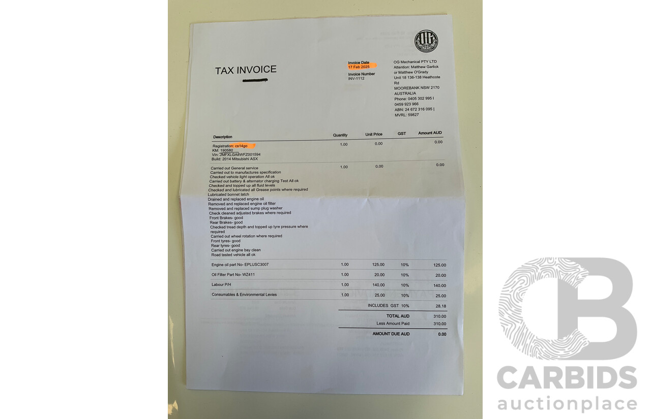 12/2014 Mitsubishi ASX XLS (AWD) XB MY15 4d Wagon Silky White Pearl Turbo Diesel 2.3L