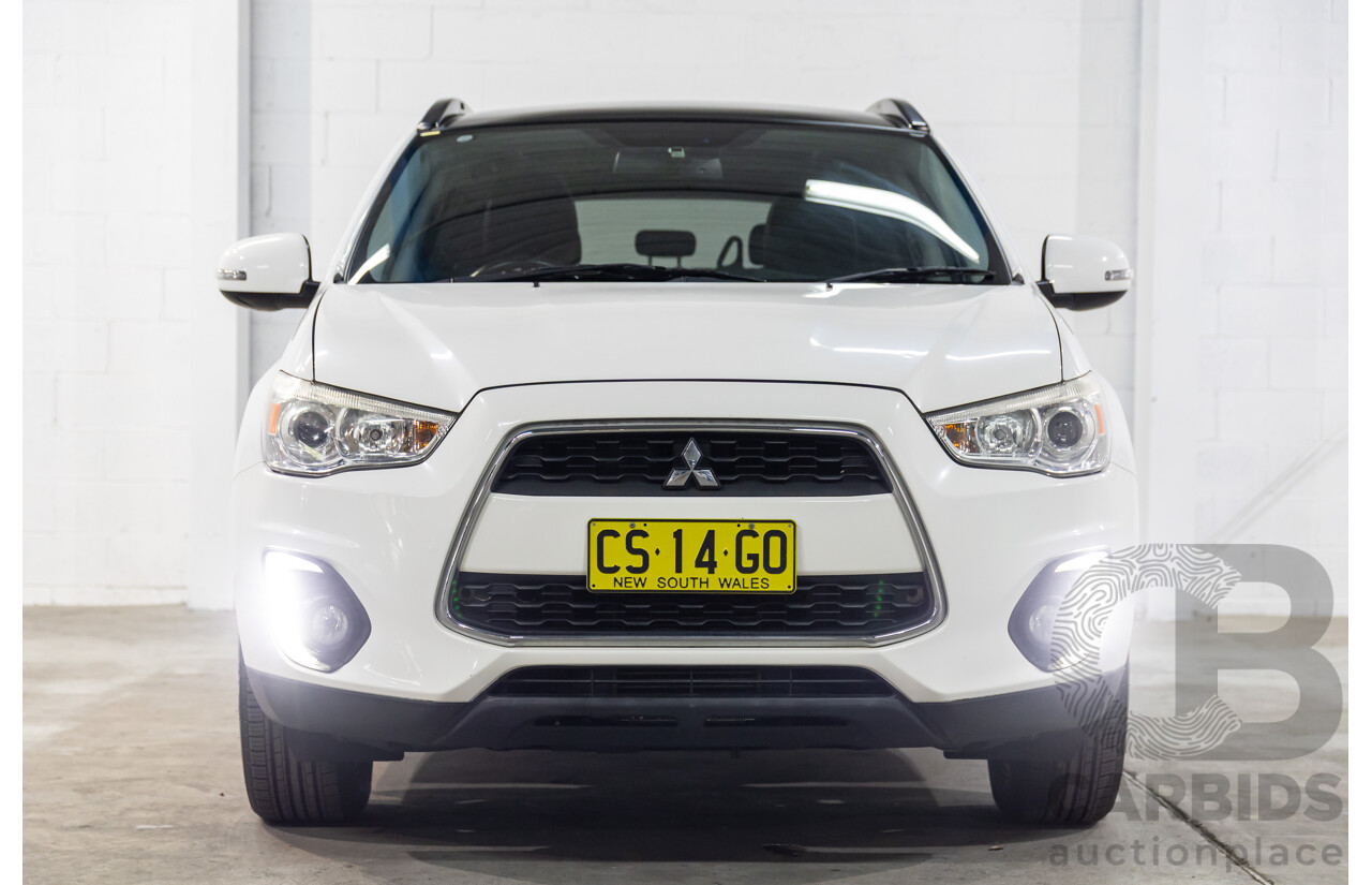 12/2014 Mitsubishi ASX XLS (AWD) XB MY15 4d Wagon Silky White Pearl Turbo Diesel 2.3L
