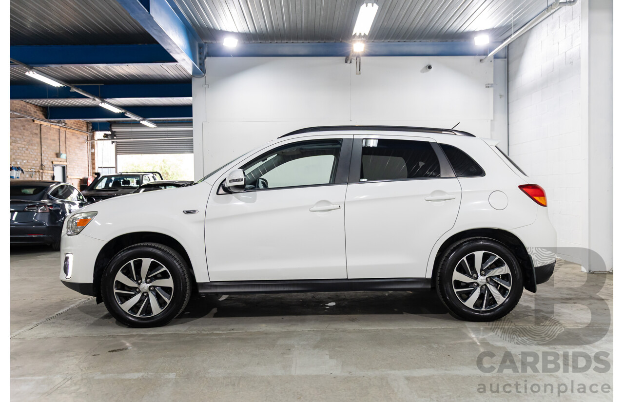 12/2014 Mitsubishi ASX XLS (AWD) XB MY15 4d Wagon Silky White Pearl Turbo Diesel 2.3L