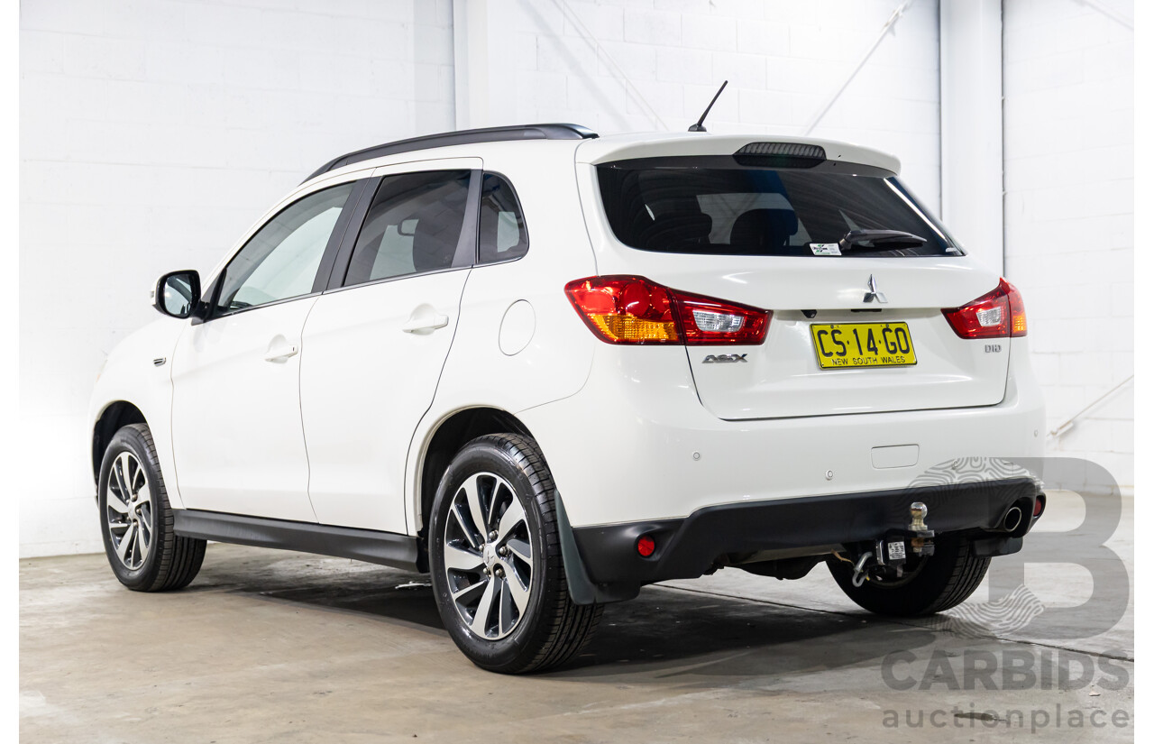 12/2014 Mitsubishi ASX XLS (AWD) XB MY15 4d Wagon Silky White Pearl Turbo Diesel 2.3L