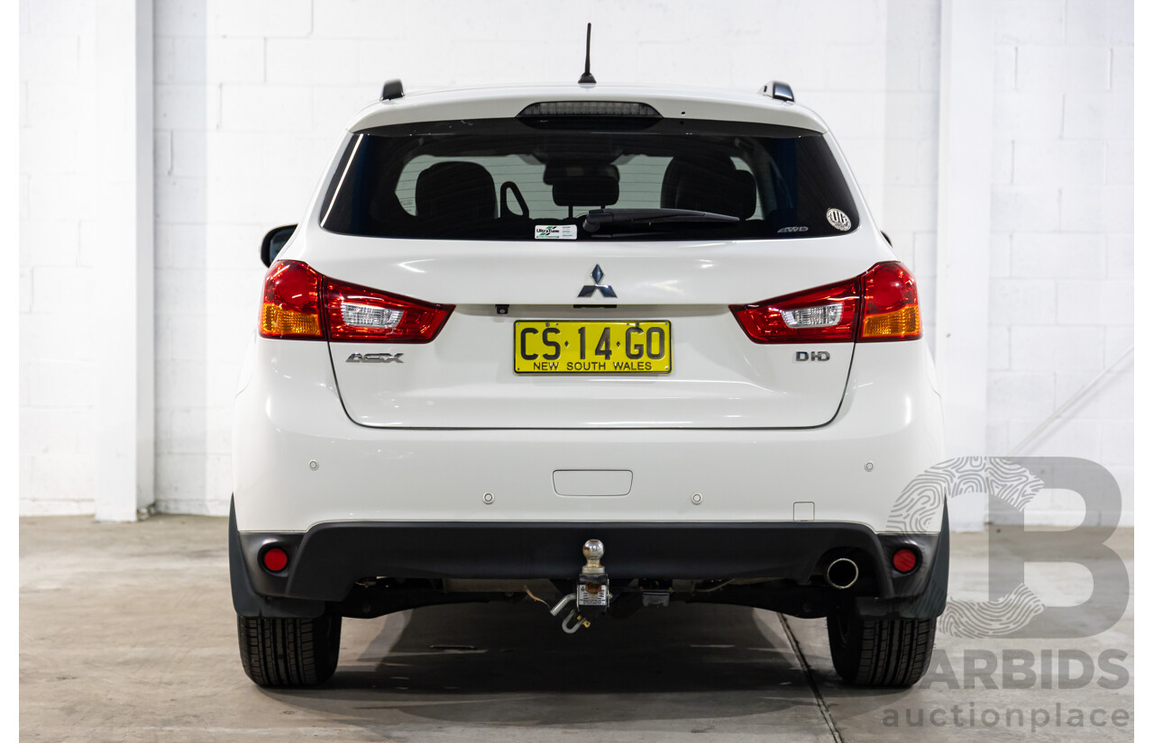 12/2014 Mitsubishi ASX XLS (AWD) XB MY15 4d Wagon Silky White Pearl Turbo Diesel 2.3L