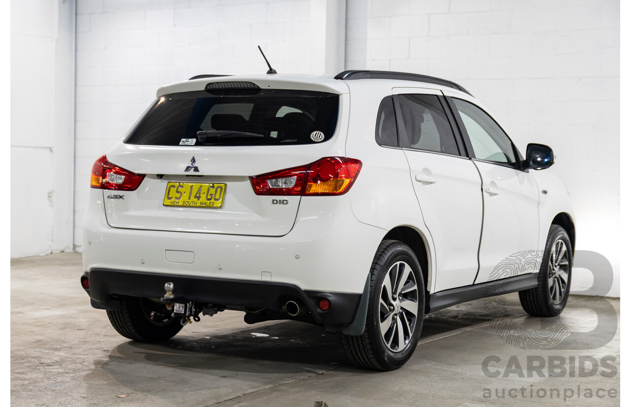12/2014 Mitsubishi ASX XLS (AWD) XB MY15 4d Wagon Silky White Pearl Turbo Diesel 2.3L