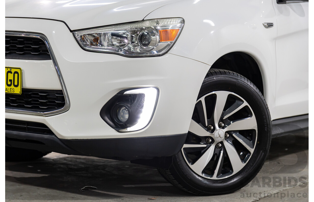12/2014 Mitsubishi ASX XLS (AWD) XB MY15 4d Wagon Silky White Pearl Turbo Diesel 2.3L