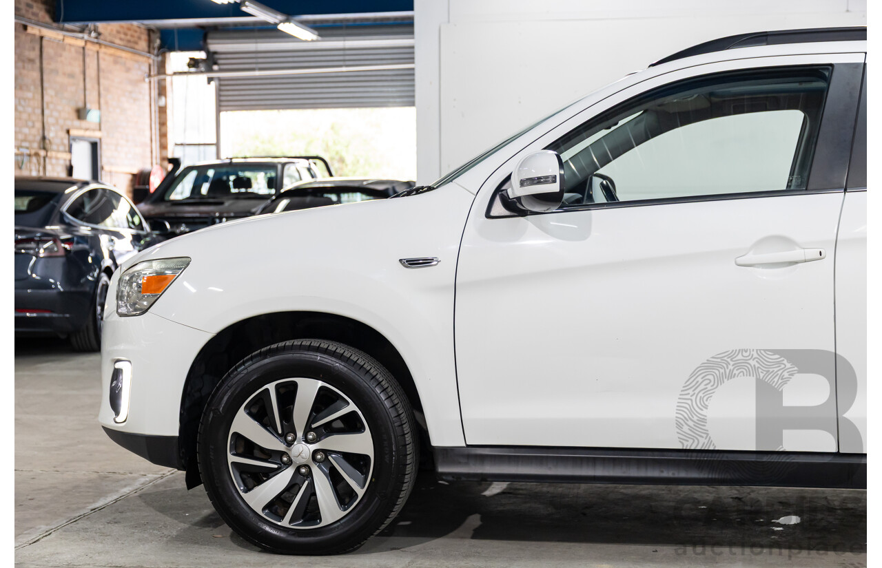 12/2014 Mitsubishi ASX XLS (AWD) XB MY15 4d Wagon Silky White Pearl Turbo Diesel 2.3L