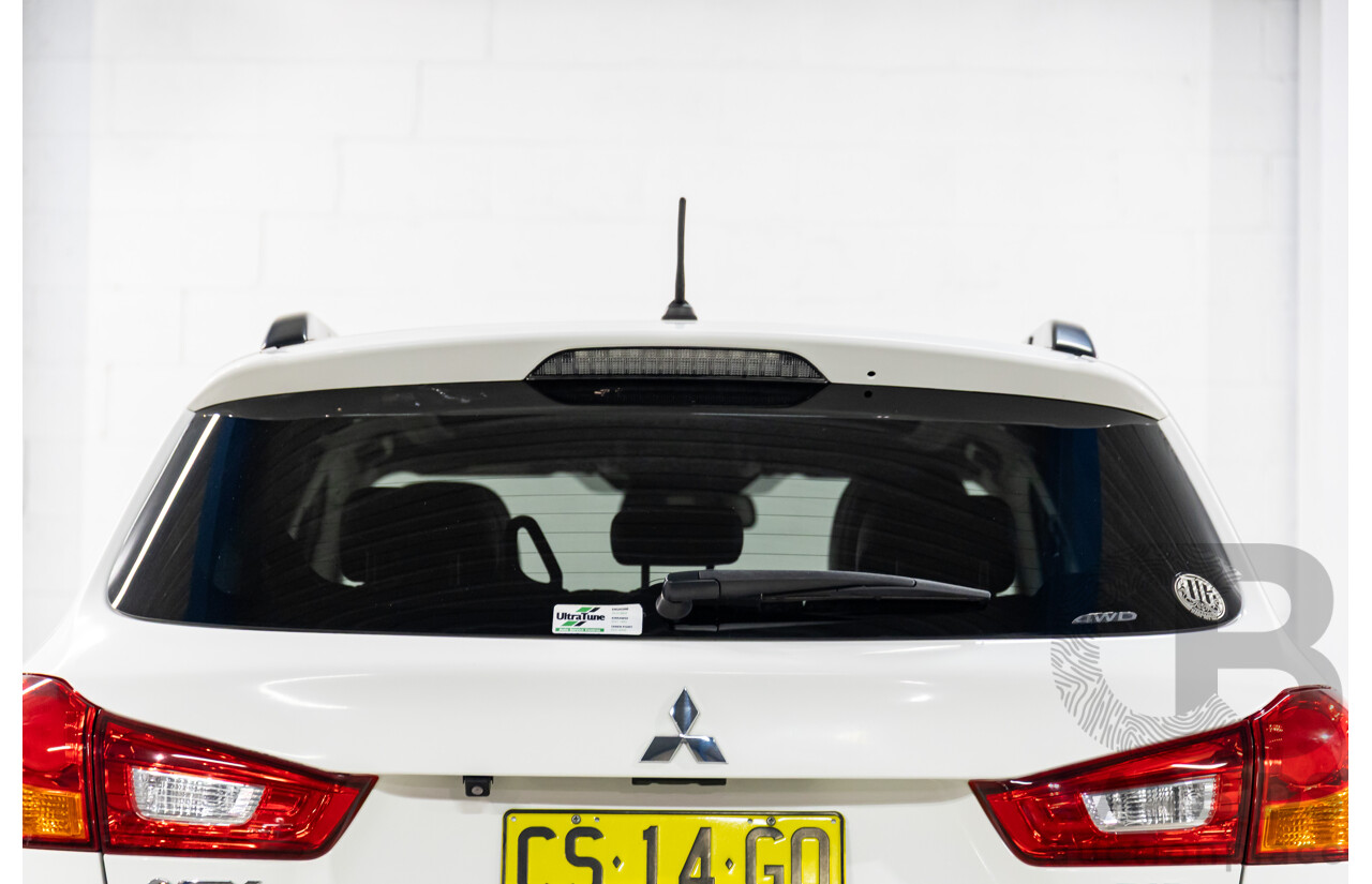 12/2014 Mitsubishi ASX XLS (AWD) XB MY15 4d Wagon Silky White Pearl Turbo Diesel 2.3L