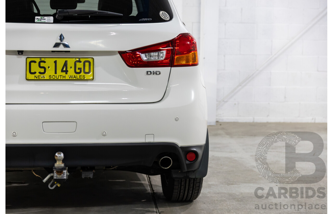 12/2014 Mitsubishi ASX XLS (AWD) XB MY15 4d Wagon Silky White Pearl Turbo Diesel 2.3L