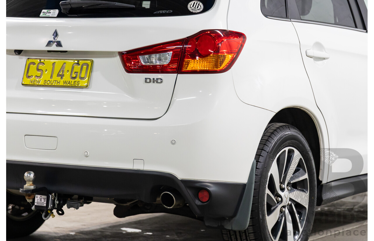 12/2014 Mitsubishi ASX XLS (AWD) XB MY15 4d Wagon Silky White Pearl Turbo Diesel 2.3L