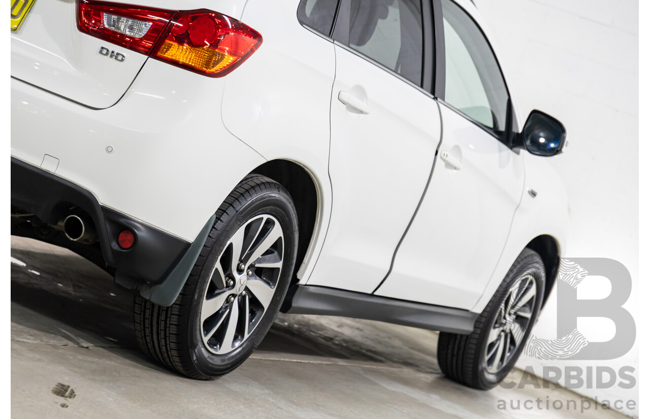 12/2014 Mitsubishi ASX XLS (AWD) XB MY15 4d Wagon Silky White Pearl Turbo Diesel 2.3L