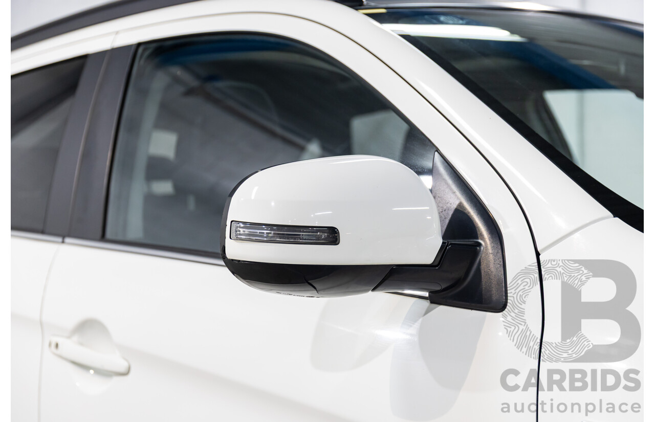 12/2014 Mitsubishi ASX XLS (AWD) XB MY15 4d Wagon Silky White Pearl Turbo Diesel 2.3L