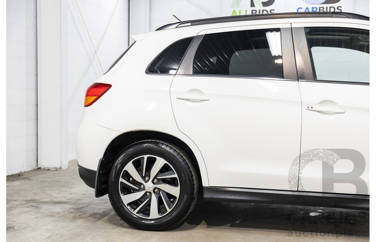 12/2014 Mitsubishi ASX XLS (AWD) XB MY15 4d Wagon Silky White Pearl Turbo Diesel 2.3L