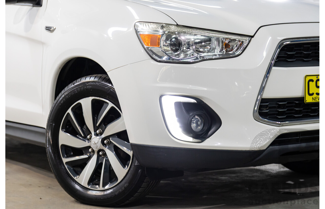 12/2014 Mitsubishi ASX XLS (AWD) XB MY15 4d Wagon Silky White Pearl Turbo Diesel 2.3L