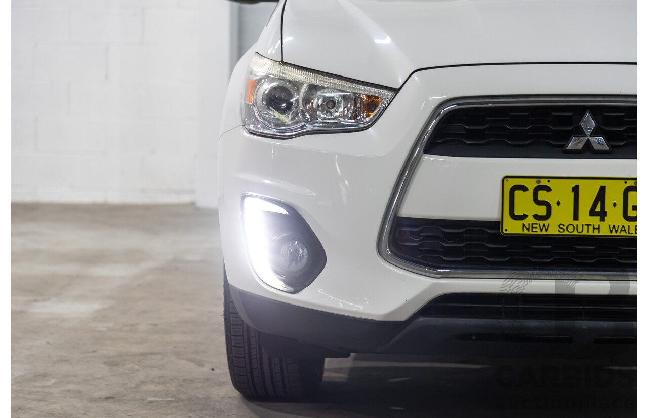 12/2014 Mitsubishi ASX XLS (AWD) XB MY15 4d Wagon Silky White Pearl Turbo Diesel 2.3L