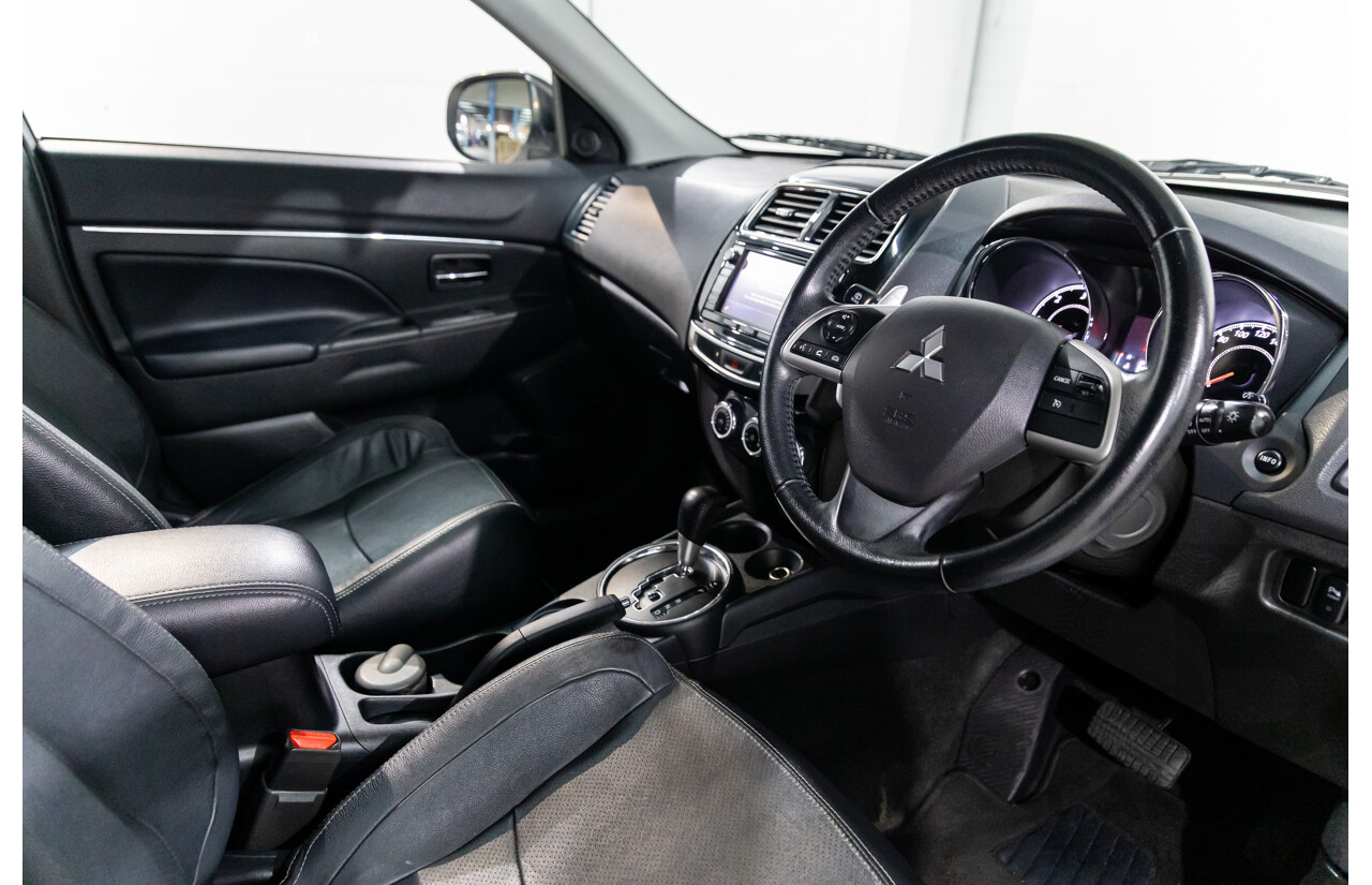 12/2014 Mitsubishi ASX XLS (AWD) XB MY15 4d Wagon Silky White Pearl Turbo Diesel 2.3L