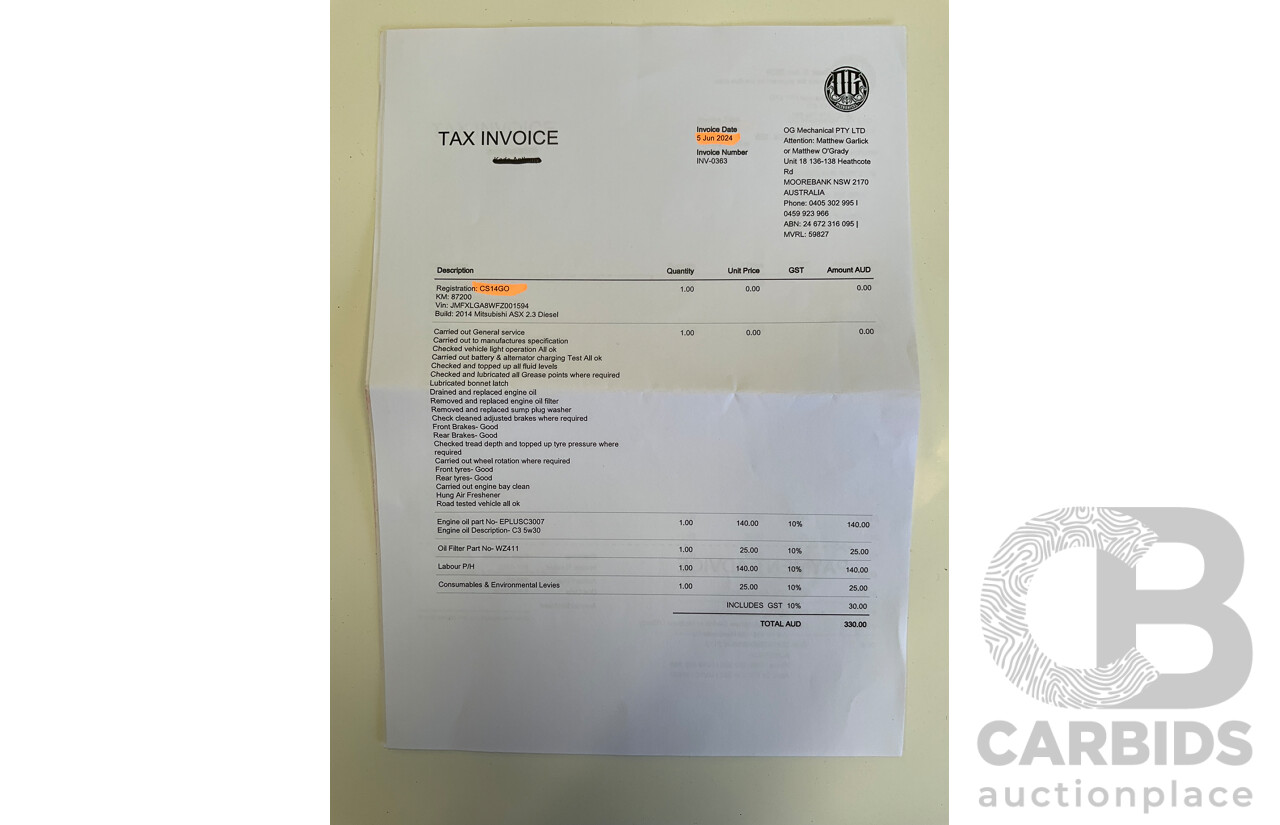 12/2014 Mitsubishi ASX XLS (AWD) XB MY15 4d Wagon Silky White Pearl Turbo Diesel 2.3L