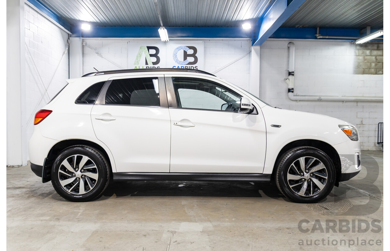 12/2014 Mitsubishi ASX XLS (AWD) XB MY15 4d Wagon Silky White Pearl Turbo Diesel 2.3L