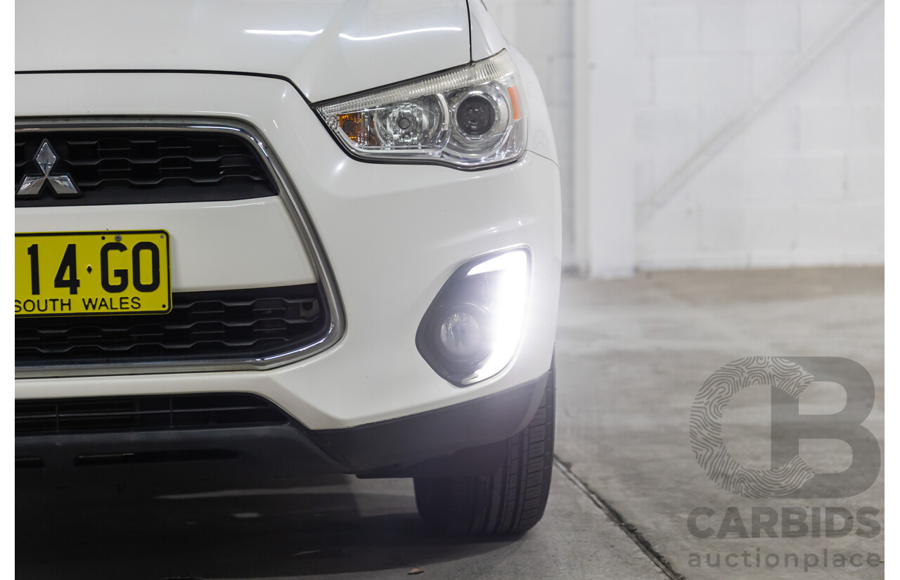 12/2014 Mitsubishi ASX XLS (AWD) XB MY15 4d Wagon Silky White Pearl Turbo Diesel 2.3L