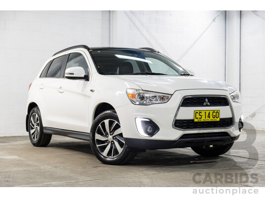 12/2014 Mitsubishi ASX XLS (AWD) XB MY15 4d Wagon Silky White Pearl Turbo Diesel 2.3L