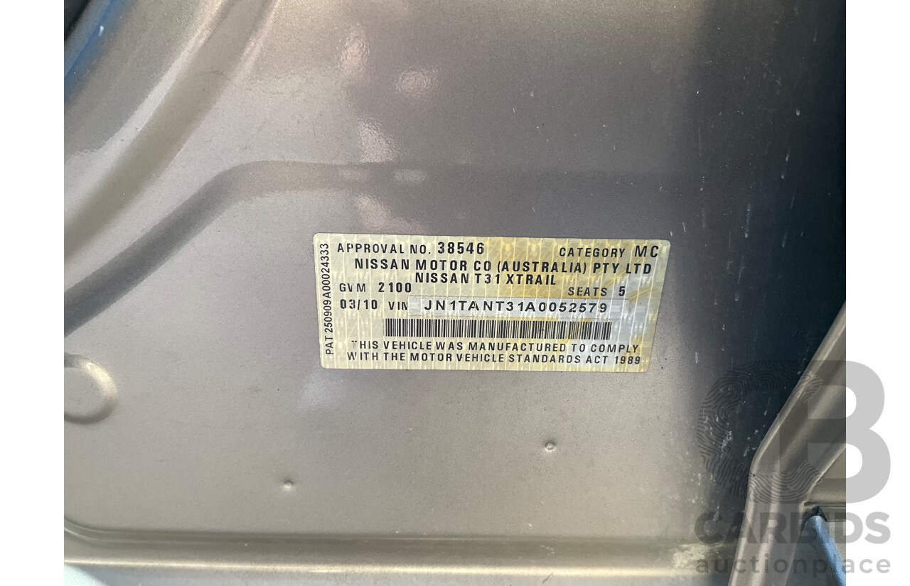 3/2010 Nissan X-Trail ST (4x4) T31 MY10 4d Wagon Grey 2.5L
