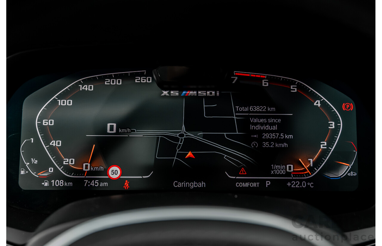02/2021 Bmw X5 M50i (AWD) G05 MY21 4d Wagon Carbon Black Metallic Twin Turbo V8 4.4L