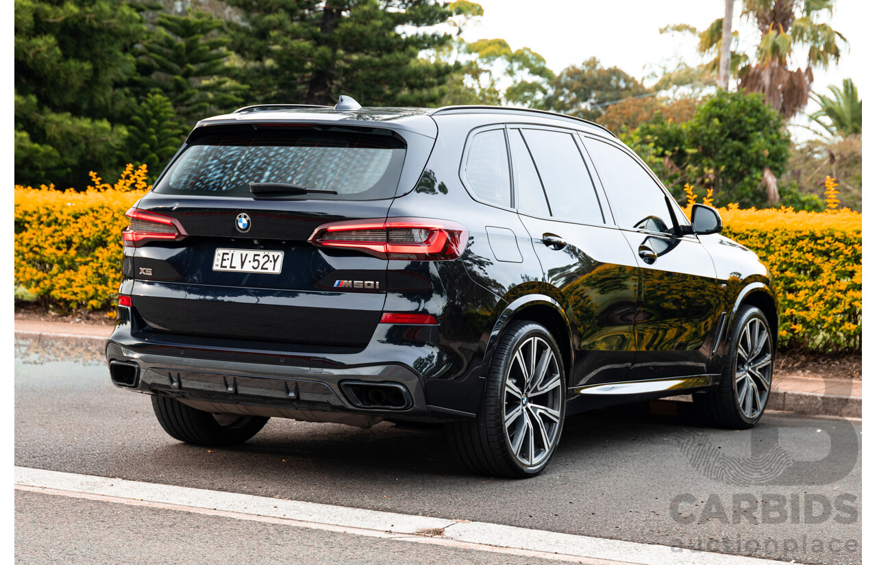 02/2021 Bmw X5 M50i (AWD) G05 MY21 4d Wagon Carbon Black Metallic Twin Turbo V8 4.4L