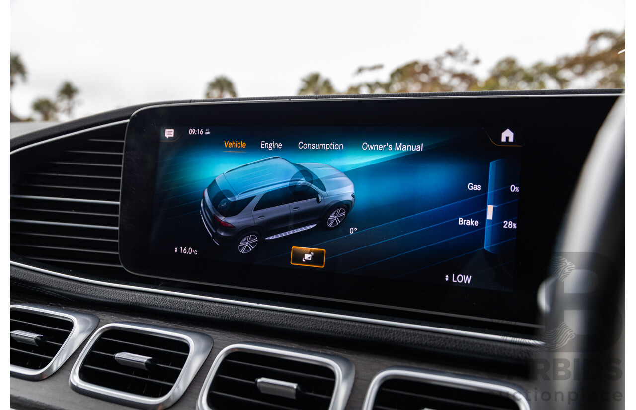 12/2019 Mercedes Benz GLE400d 4Matic (AWD) V167 MY20 4d Wagon Obsidian Black Metallic Twin Turbo Diesel V6 2.9L - 7 Seater