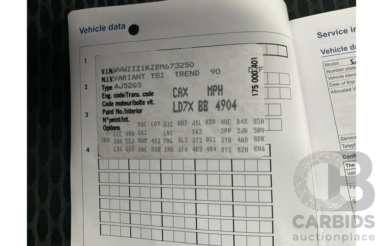 5/2011 Volkswagen Golf 90 TSI Trendline 1K MY11 4d Wagon Grey 1.4L