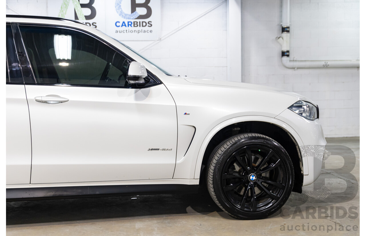 05/2015 BMW X5 xDrive40d M Sport (AWD) F15 MY15 4d Wagon Mineral White Metallic Twin Turbo Diesel 3.0L